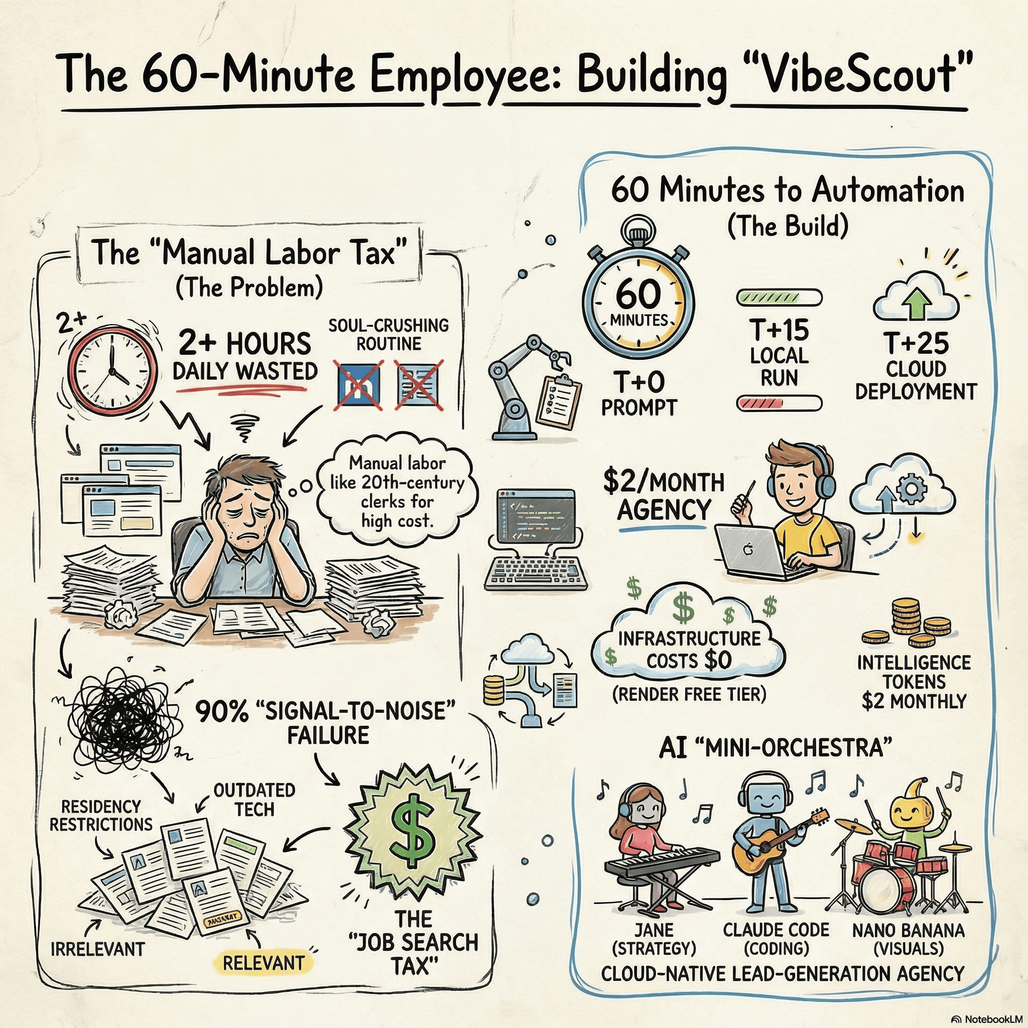 The 60-Minute Employee: How I Built "VibeScout" to Automate My Freelance Hunt for $2/Month